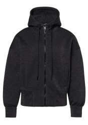 Women´s sweatshirt Goldbergh Alura Hooded Full Zip Cardigan Black Lurex Melange