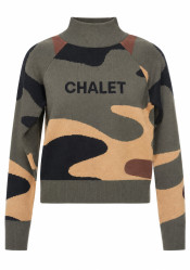 Women's sweater Goldbergh Camo Glow Sweater Army Print