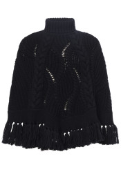 Women´s poncho sweater Goldbergh Hayaru Poncho Black