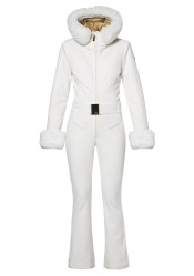 Women´s overalls Goldbergh Vita Ski Suit Faux Border Snow White