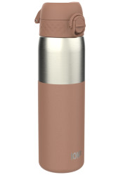 Ion8 Leak Proof Stainless Steel Bottle Mocha Mousse, 600 ml