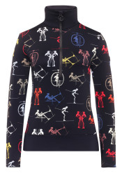 Women\'s turtleneck Toni Sailer WIEKA PRINT Women First Layer Black Multi 138