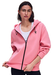 Women's On Running Focus-Tech Zip Hoodie, W Magnolia