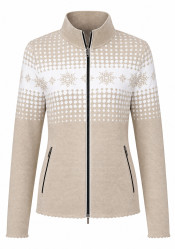 Women\'s Sweatshirt Newland N4 6907/0097 Lady Full Zip Althea Stone/White