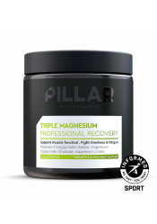 Dietary supplement PILLAR Performance Triple Magnesium Professional Recovery Powder Pineapple Coconut Jar