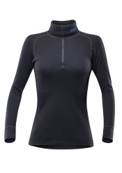 Women´s thermo t-shirt DEVOLD DUO ACTIVE  ZIP NECK BLK