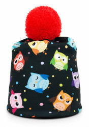 Children\'s hat HAUER MAGIC FUN OWLS ORANGE