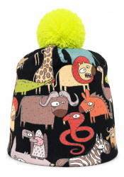 Children\'s hat HAUER MAGIC FUN ANIMALS YELLOW