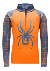 Children's turtleneck SPYDER 196079-824 -MINI MAZE-ZIP T-NECK-BRYTE ORANGE