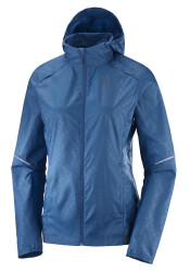 Sport Jacket Salomon Agile Wind Print Hoodie W Poseidon