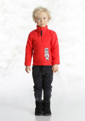 Children's sweatshirt Poivre Blanc W18-1550-BBBY Fleece Sweater scarlet red2