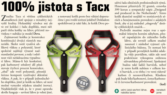 detail TACX DEVA Bottle Cage Gree/Car