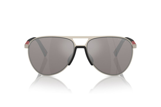 detail Sunglasses Prada PS 53ZS 18X80I59 Matte Champagne/Purple Brown Mirror Silver