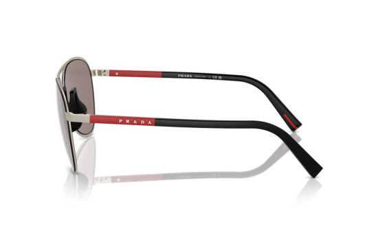 detail Sunglasses Prada PS 53ZS 18X80I59 Matte Champagne/Purple Brown Mirror Silver