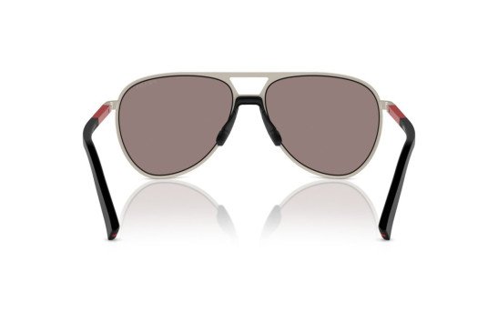detail Sunglasses Prada PS 53ZS 18X80I59 Matte Champagne/Purple Brown Mirror Silver