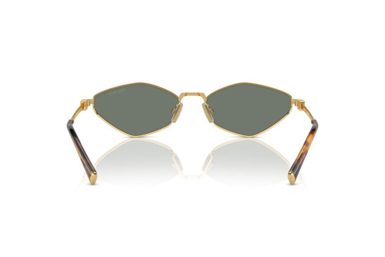 detail Miu Miu MU 56ZS 5AK04M56 Zlato/Zelená zrcadlová uvnitř stříbrná