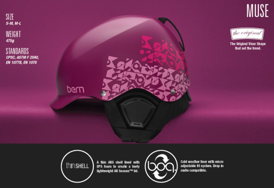 detail BERN MUSE SATIN M Ladies helmet