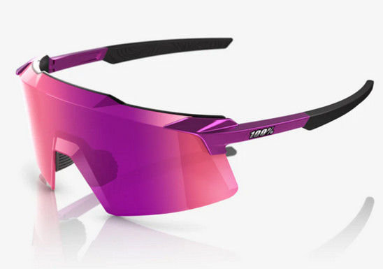 detail Sunglasses 100% AEROCRAFT Gloss Purple Chrome, Purple Multilayer