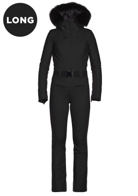 Women's overall Goldbergh Parry Real Fur Long Black
