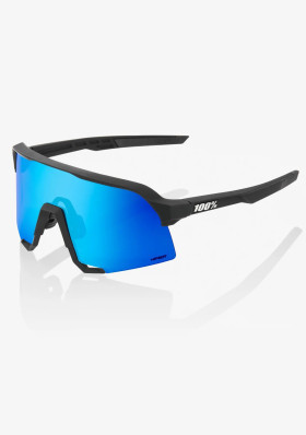 100% S3 Matte Black-HiPER Blue Multilayer Mirror Lens