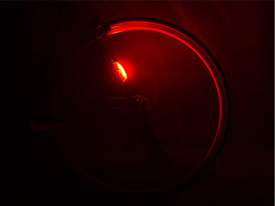 detail Rear Light Author A-Orbit USB COB LED 50 lm, black/red lens