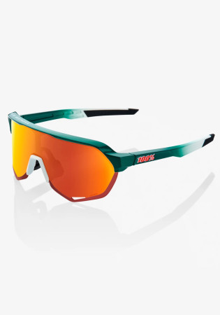 detail 100% S2 - Gloss Metallic Bora / Matte White - HiPER Red Multilayer Mirror Lens