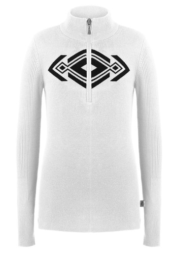 Poivre Blanc W23-3540-JRGL Knit Sweater White