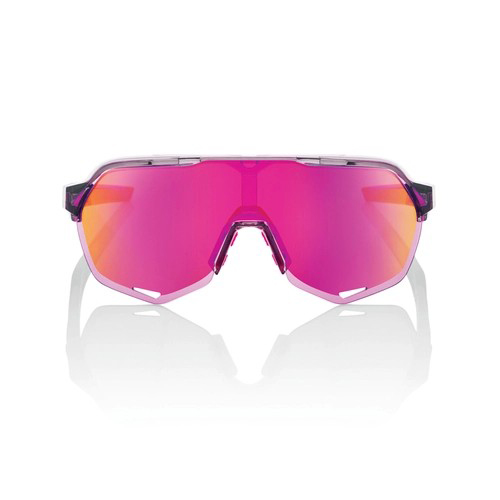 detail Sunglasses 100% S2 - Polished Translucent Grey - Purple Multilayer Mirror Lens