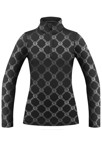 Poivre Blanc W23-1940-WO/M BASE LAYER SHIRT Monogram Black