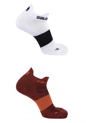 Socks SALOMON SENSE 2-PACK-BIKING RED-WHITE