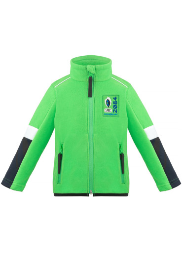 detail Children's boys sweatshirt Poivre Blanc W21-1610-BBBY Micro Fleece Jacket fizz green