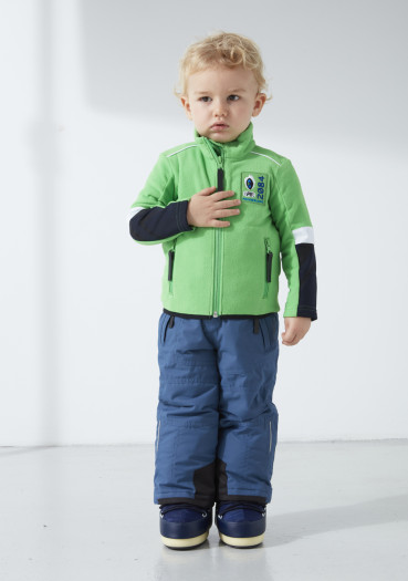 detail Children's boys sweatshirt Poivre Blanc W21-1610-BBBY Micro Fleece Jacket fizz green