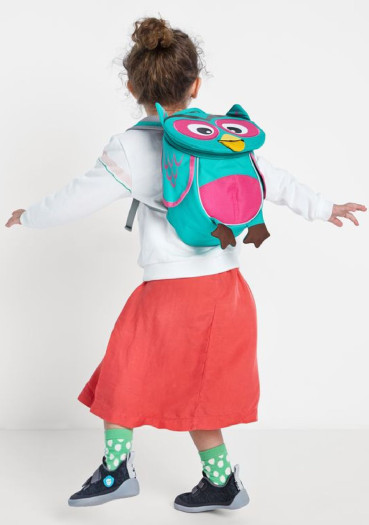 detail Kids backpack Affenzahn Owl small - turquoise
