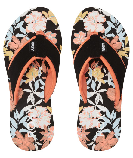 detail Women's flip flops Roxy ARJL101017 BPT Coastin Print
