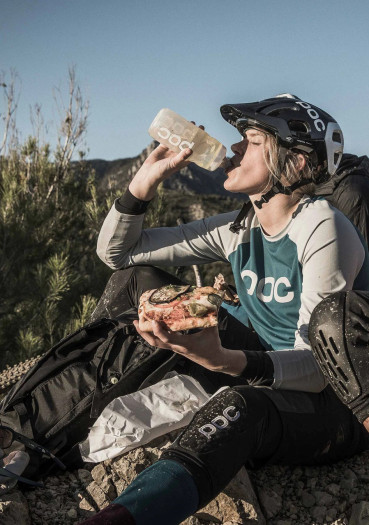 detail Cycling helmet POC Tectal Race MIPS Uranium Black/Hydrogen White Matt