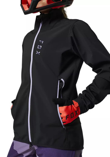 detail FOX W Ranger Fire Jacket Black/Purple Women's Cycling Jacket
