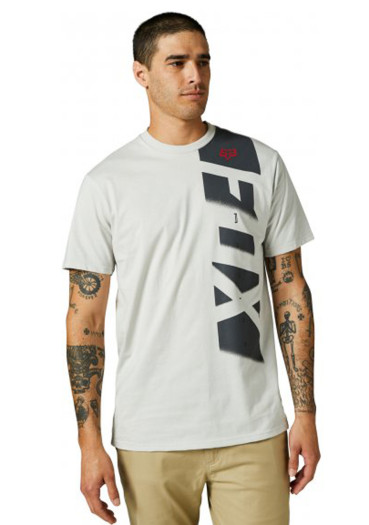 detail Men's T-shirt Fox Rkane Side Ss Premium Tee Light Grey