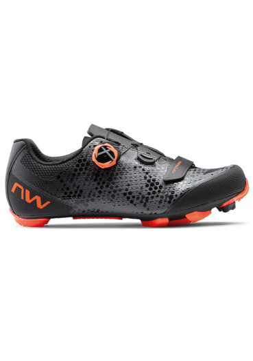 detail Cycling shoes NORTHWAVE RAZER 2 ANTHRA/ORANGE