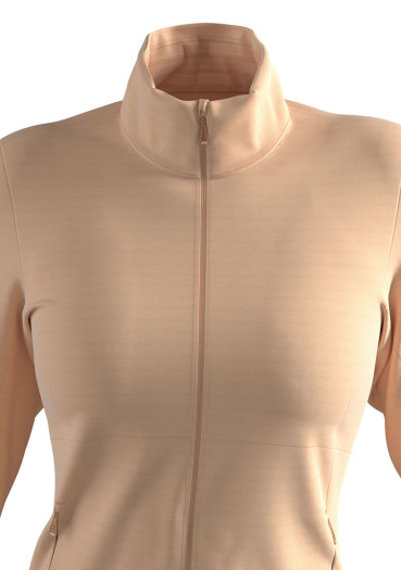 detail Salomon Outrack Full Zip Mid W Apricot Ice
