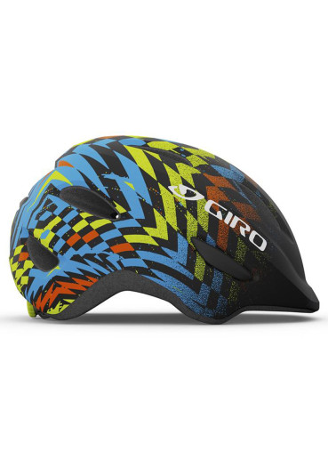 detail Children's cycling helmet Giro Scamp Mat Black Check Fade