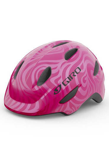 detail CHILDREN'S HELMET GIRO SCAMP BRIGHT PINK / PEARL