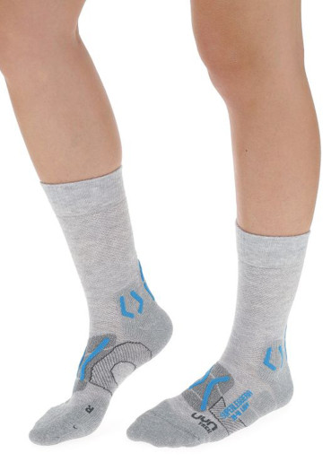 detail UYN LADY TREKKING SUPERLEGGERA SOCKS Light Grey/Turquoise