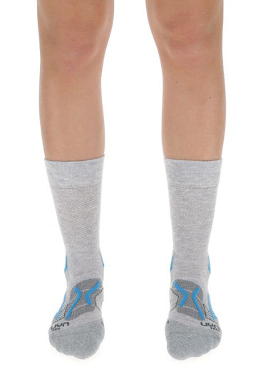 detail UYN LADY TREKKING SUPERLEGGERA SOCKS Light Grey/Turquoise
