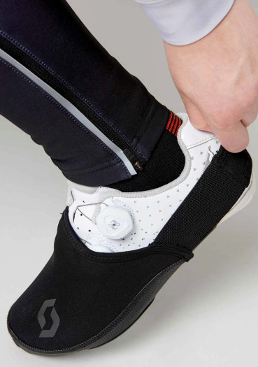 detail Waterproof neoprene cycling shoe cover Scott Toecover AS 10 long Black