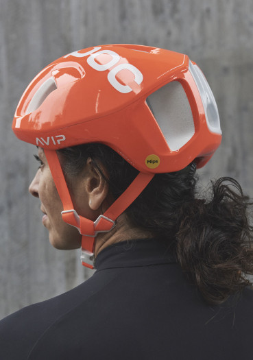 detail Cycling Helmet POC Ventral MIPS Fluorescent Orange AVIP