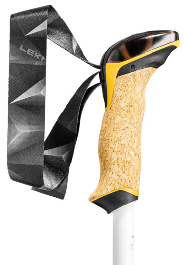 detail Trekingové hole Leki Cressida, mango-white-silver, 90-125 cm