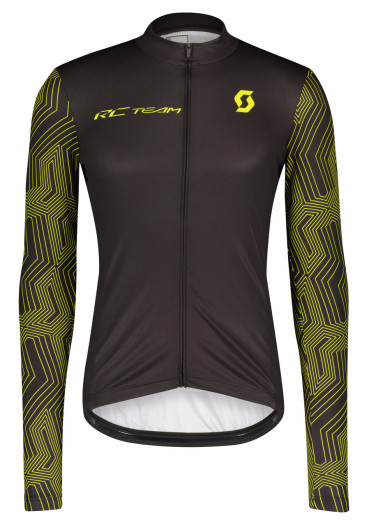 detail Men’s cycling jersey Scott Shirt M's RC Team 10 LS – Black / Sulphur Yellow