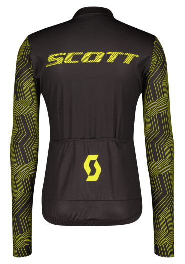 detail Men’s cycling jersey Scott Shirt M's RC Team 10 LS – Black / Sulphur Yellow