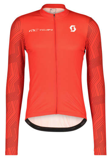 detail Men’s cycling jersey Scott Shirt M's RC Team 10 LS – Fiery Red / White