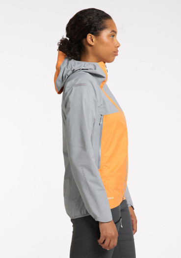 detail Women's jacket Haglöfs 605231-4TL L.I.M GTX Active W gray/orange